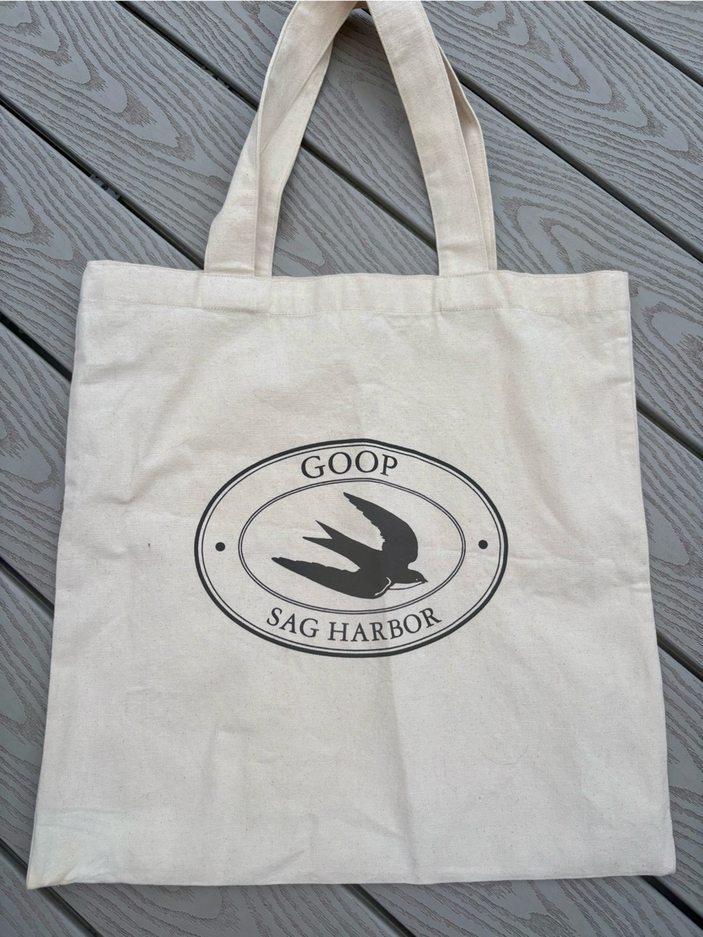 GOOP Sag Harbor Cream Canvas Tote Bag
